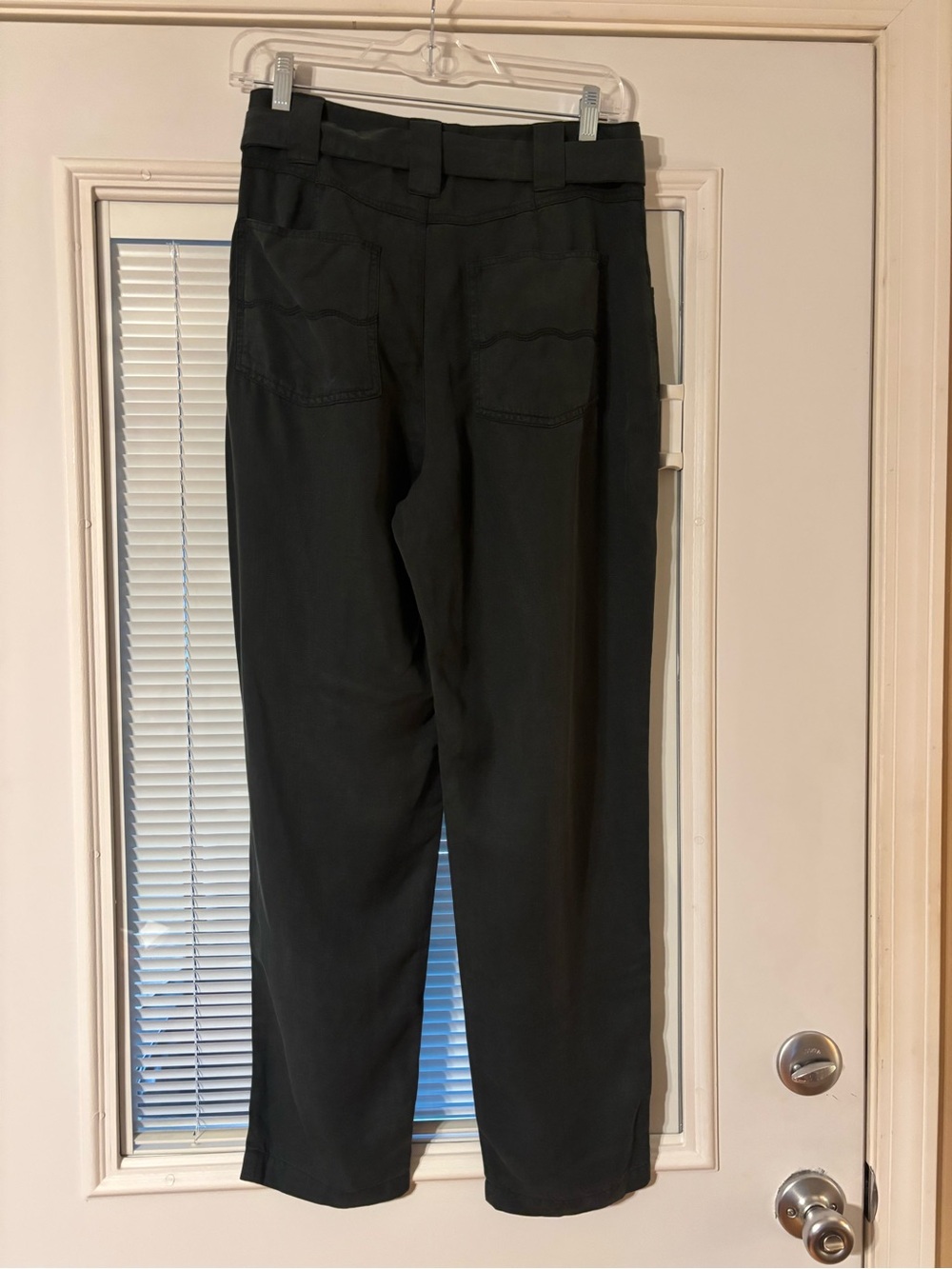Women’s High-Waist Paperbag Chino Pants With Wooden Belt — image 5 of 8